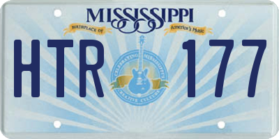 MS license plate HTR177