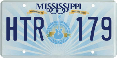 MS license plate HTR179