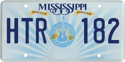 MS license plate HTR182
