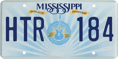 MS license plate HTR184