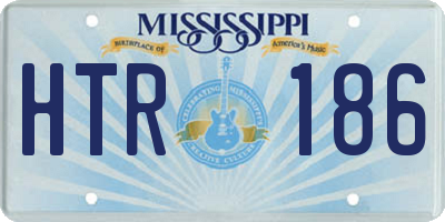 MS license plate HTR186