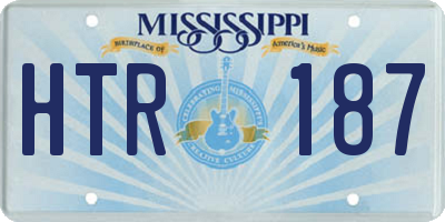 MS license plate HTR187