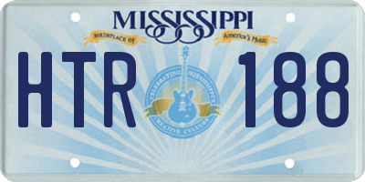 MS license plate HTR188