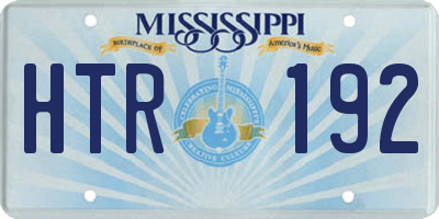 MS license plate HTR192