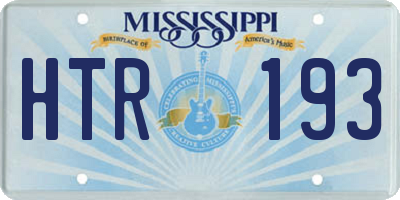 MS license plate HTR193