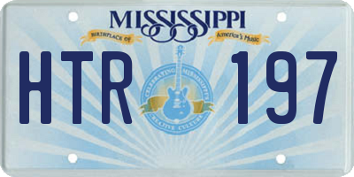 MS license plate HTR197