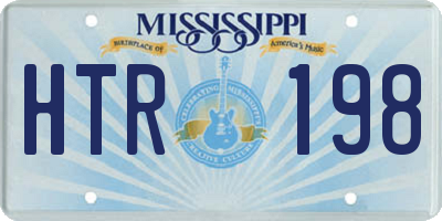 MS license plate HTR198