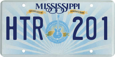 MS license plate HTR201