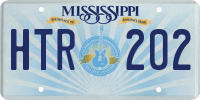 MS license plate HTR202