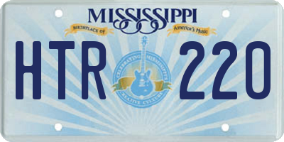 MS license plate HTR220