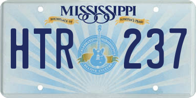 MS license plate HTR237
