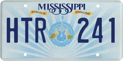 MS license plate HTR241