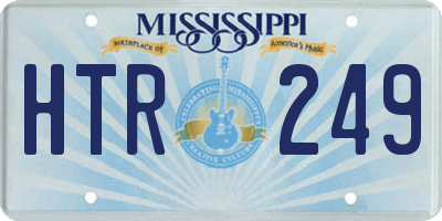 MS license plate HTR249