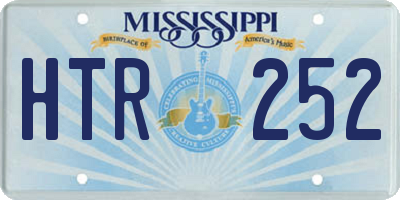MS license plate HTR252