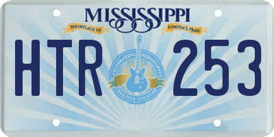 MS license plate HTR253