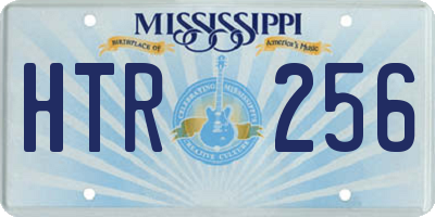 MS license plate HTR256