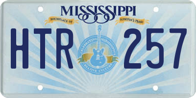 MS license plate HTR257