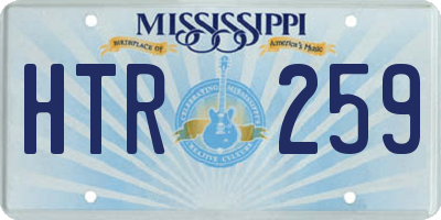 MS license plate HTR259