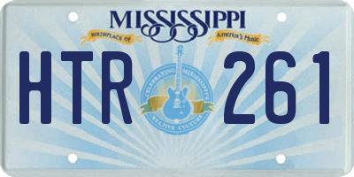 MS license plate HTR261