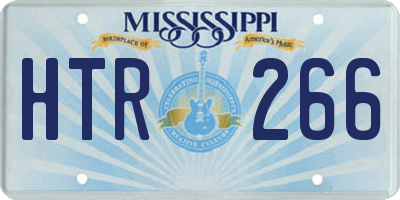 MS license plate HTR266