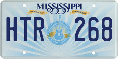 MS license plate HTR268