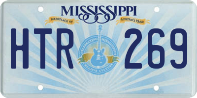 MS license plate HTR269