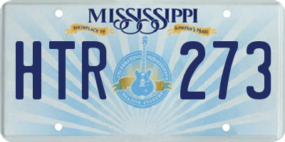 MS license plate HTR273