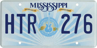 MS license plate HTR276
