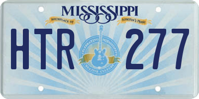 MS license plate HTR277
