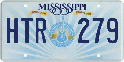 MS license plate HTR279