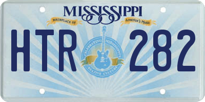 MS license plate HTR282