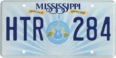 MS license plate HTR284