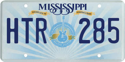 MS license plate HTR285