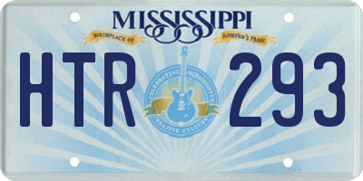 MS license plate HTR293