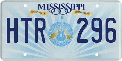 MS license plate HTR296
