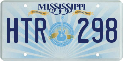 MS license plate HTR298