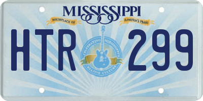 MS license plate HTR299
