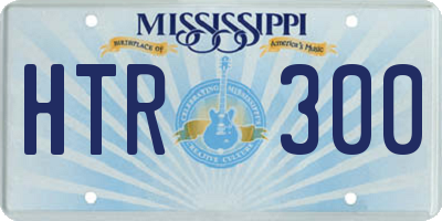 MS license plate HTR300