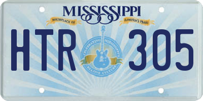 MS license plate HTR305