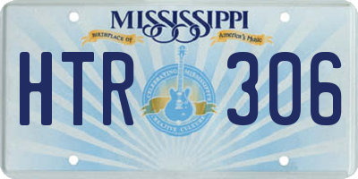 MS license plate HTR306