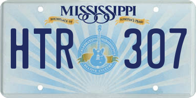 MS license plate HTR307