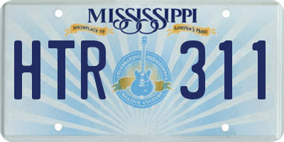 MS license plate HTR311