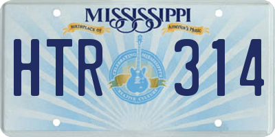 MS license plate HTR314