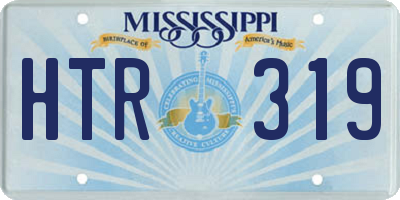 MS license plate HTR319