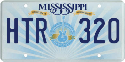 MS license plate HTR320