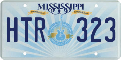 MS license plate HTR323