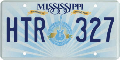 MS license plate HTR327