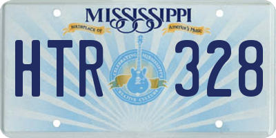 MS license plate HTR328