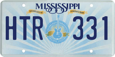 MS license plate HTR331