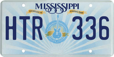 MS license plate HTR336